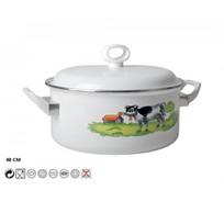 Puodas BD09078B emaliuotas 18 cm su dangčiu