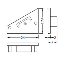 Užbaigimo elementai LED juostos profilio CORNER14 Gen2 balti