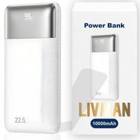 Atsarginis maitinimo šaltinis ("Power Bank") LIVMAN RPP-5 - greito įkrovimo išorinė baterija su dviem išėjimais, 10000mAh, 22,5W