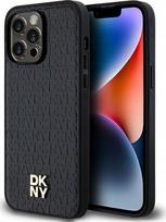DKNY odinis raštuotas MagSafe“ dėklas su metaline logotipine ženklu iPhone 13 Pro / 13“ – juoda