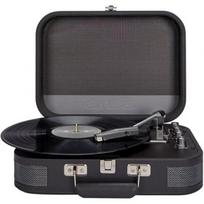 Aiwa VPX-1951TN Vintage Nešiojamas Plokštelių Grotuvas su Diržu iš Sintetinės Odos, Dviejų Krypčių Bluetooth, MP3 Grotuvas ir Įrašymo Galimybė