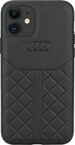 Audi natūralios odos dėklas iPhone 12 / iPhone 12 Pro - juodos spalvos
