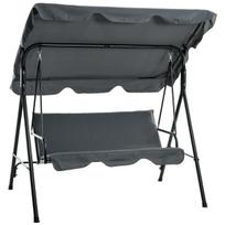 Sodo supynės 3 vietų su stogeliu ir pagalve iki 240 kg 172x110x153 cm pilkos 1 vnt