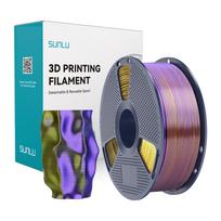 Sunlu PLA+ Silk Tri-Color Filament (Black, Gold, and Purple), Filament Sunlu PLA+ Silk Tri-Color (czarno-złoto-fioletowy)
