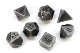 Chessex Specialty Dice Sets - Solid Dark Metal Colour Poly 7 die set