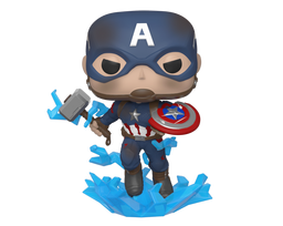 Funko POP! Endgame - Capt A w/Broken Shield & Mjolnir Vinyl Figure 10cm