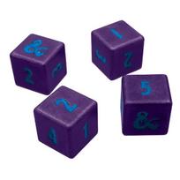 UP - Phandelver Campaign 4D6 Heavy Metal Dice "Royal Purple and Sky Blue" for Dungeons & Dragons