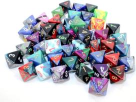 Chessex Gemini Bags of 50 Asst. Dice - Loose Gemini Poly. d8 Dice