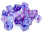Chessex 16mm d6 Blocks - Nebula TM 16mm d6 Nocturnal/blue Luminary Dice Block™ (12 dice)