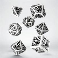 Dwarven White & black Dice Set (7)