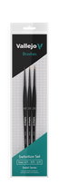 Vallejo - Brush Set / Detail - Definition Set - Synthetic fibers (Sizes 4/0, 3/0 & 2/0)