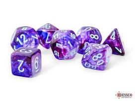Chessex Nebula® Mega-hedral™ Nocturnal™/turquoise Luminary™ 7-Die Se