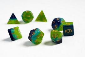 Sirius Dice - Dice Set - Green + Blue Translucent