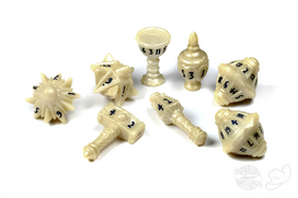 PolyHero Cleric 8 Dice Set Celestial Ivory