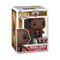 Funko POP! NBA: Bulls- Michael Jordan w/Jordans (Blk Pinstripe Jersey)(Exclusive)
