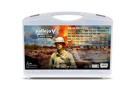 Vallejo - Model Color / 80 colors case - Military Case includes: 76 colors + 4 auxiliaries 18 ml