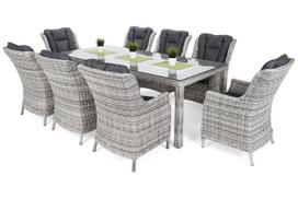 Lauko baldų komplektas Bristol 230 cm, pilka