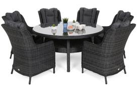 Lauko baldų komplektas Bristol Round Elegant 150 cm, tamsiai pilka