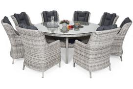 Lauko baldų komplektas Bristol Round Elegant 180, šviesiai pilka