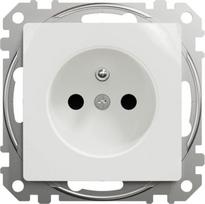 Schneider Sedna Design baltas elektros lizdas su apsauginėmis sklendėmis