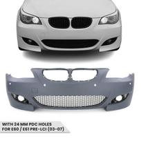 M look Priekinis Bamperis skirtas BMW E60 / E61 PRE-LCI (03-07) su 24 mm PDC angomis