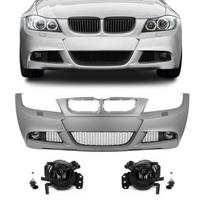 M-Pack LCI-look Priekinis Bamperis, skirtas BMW E90 / E91 PRE-LCI (05-08), su tamsintais priešrūkiniais
