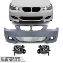 M look Priekinis Bamperis skirtas BMW E60 / E61 (03-10) be PDC angų, su skaidriais priešrūkiniais