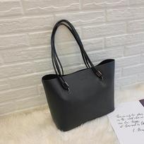 Moteriška PU odinė rankinė ir piniginė Prabangi, didelės talpos madingi krepšiai ant pečių Moterų dizainerių pirkinių krepšiai 38*12*27cm juoda