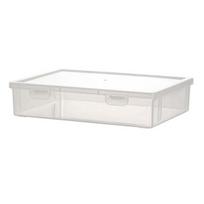 A4/A5 Documents Storage Case Buckle Design Dust-proof PP Wide Application File Paper Storage Case Office Supplies S white