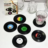 6 vnt. Įrašų Retro Vinilo CD Padėkliukai Plokštės Izoliaciniai Padėkliukai Kavos Padėkliukai Karščiui Atsparūs Padėkliukai Neslystantys Virtuvės Aksesuarai Įrankis