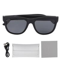Audio Sunglasses Built in Microphone Speaker Touch Voice Control USB Charging Black Smart BT Glasses