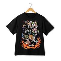 Demon Slayer Graphic T-Shirt – Anime Hashira Flame Sword Streetwear Tee 3XL