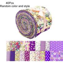 40 vnt./rinkinys išankstinio kirpimo audinių 6,5x50CM dygsniuotam siuvimui pasidaryk pats želė rulonai violetinio stiliaus paprasto pynimo medvilnės juostelė 6.5*50cm