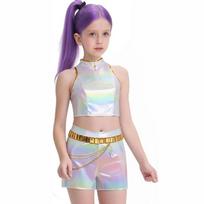 Kids Kpop Demon Hunters Zoey Rumi Mira Cosplay Costume White Golden Uniform For Children Girls Halloween Stage Performance Kid 110