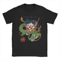 Dragon Ball Men Women Goku Shenron T Shirts DBZ Clothing Novelty Short Sleeve Crew Neck Tee Shirt Gift Idea T-Shirts XS juoda