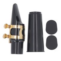 Alto saksofono kandiklio rinkinys ABS konstrukcija Metalinis spaustukas 2.5 Saksofono kandiklio rinkinys black