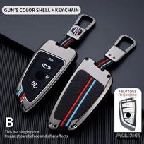 Cinko lydinio automobilio rakto dėklas, skirtas BMW X1 X3 X4 X5 F15 X6 F16 G30 7 serijos G11 F48 F39 520 525 F30 118i 218i 320i automobilių priedams Gray ( 4 Buttons B )