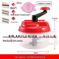 Manual Hand-Crank Meat & Vegetable Grinder: Kitchen Mixer for Dumpling Filling, Mincing, and Cutting