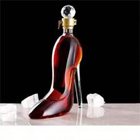 1 vnt. 350/750 ml stiklinis vyno dekanteris, aukštakulnio formos vyno/viskio butelis, stiklinis dekanteris, alkoholio butelis, viskio indas