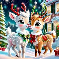 Full 5D DIY diamond painting Christmas deer diamond embroidery full cross stitch home decoration handmade gift 20x20cm