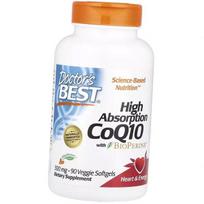 Highly Absorbable Coenzyme Q10 with BioPerine, High Absorption CoQ10 300 with BioPerine, Doctor's Best 90 veg. softgels (70327026) 90vsoftgels