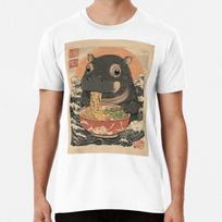Juokingas begemoto ramen marškinėlis, Moo Deng nykštukinio begemoto T-shirt S-5XL Geriausias T-shirt 2XL