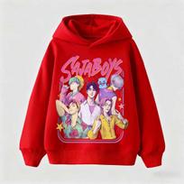 KPop Demon Hunters Huntrix Hoodie Kids Hooded Sweatshirt Baby Girls Pullover Hoodies Boys Fashion Children's Clothing 150