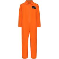 Vaikų kalinio kostiumas Oranžinis kalinio kombinezonas vaikams Helovino vakarėliui Cosplay Kalinys Įkalintasis Nuteistasis Uniforma 5-6 Years oranžinė