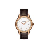 TISSOT Kason Zen I Kolekcija Kvarcinis Mechanizmas Vyriški Laikrodžiai Laikrodis 39,2 mm Baltas Ciferblatas Nerūdijančio Plieno Dėklas T085.410.36.011.00 White Dial Brown Strap
