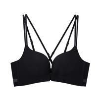Spring New Beauty Back Front Buckle Bra Comfortable Non-marking Gathered Thick Cup Glossy Bra 32/70AB juoda