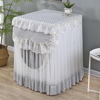 Lace Ruffle Gėlių skalbimo mašina Apsauga nuo dulkių Priekinė Patvari Minkšta Namų nėriniams atspari dėklas Skalbimo mašina Apsauginės dulkės pilka