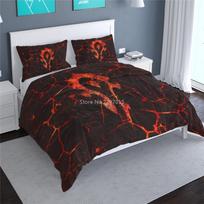 World of Warcraft WOW Alliance Horde Banner Flag Bedding Set Bed Linen Bedclothes Twin Full Queen King Duvet Cover Pillowcase 135x200cm