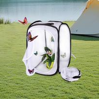 Butterfly Habitat Cage Terrarium Pop up Caterpillar Growing Lightweight for Kids and Size M