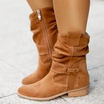 Karnavaliniai Suede Batai Žemais Kulnais Vakarų Kaubojaus Batai Moteriški Ankle Boots Šoninis Užtrauktukas Trumpi Batai Sceninio Vaidmenų Žaidimo Kostiumo Įranga 34 ruda